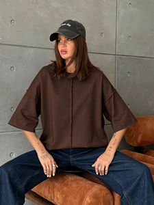 Camiseta de Manga Corta de Algodón Desgastado King Mcgreen Star para Mujer, Estilo Holgado, Hip <span class=keywords><strong>Pop</strong></span>, Moda Urbana - Product Image 1
