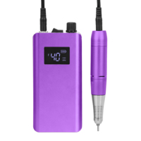 Perceuse à ongles professionnelle Portable sans fil Rechargeable 40000 tr/min pour manucure Salon maison