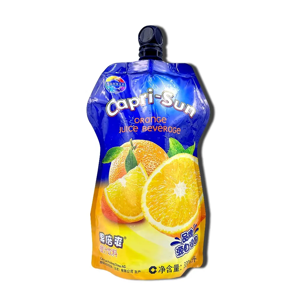 350ml Custom Plastic Stand Up Spout Pouch Packaging Bag For Jelly Juice Liquid Food