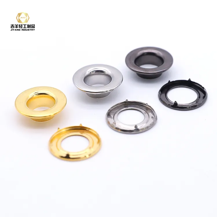 Wholesale thick high eyelets with claws spikes metal eyelets stainless steel brass 11mm 15mm 18mm garment grommet washer eyelet