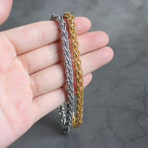 Hip-hop Punk 6MM Men and Women 18K Gold Stainless Steel Bracelet Keel Chain <strong>Fashion</strong> <strong>Accessories</strong>. - Product Image 1