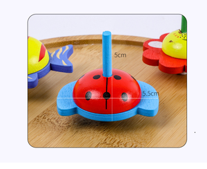 <span class=keywords><strong>Toupie</strong></span> en bois miniature pour enfants avec logo personnalisé, <span class=keywords><strong>dessin</strong></span> <span class=keywords><strong>animé</strong></span> animal, pour les enfants <span class=keywords><strong>de</strong></span> 5 à 7 ans - Product Image 6