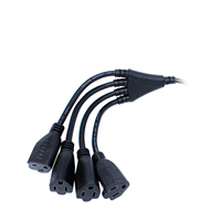 Câble d'alimentation SVT SJTW PVC US à 3 broches, norme américaine, mâle-femelle, extension Nema5-15p Nema5-15r, 4 prises, 13A, pour ordinateur