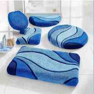 100% micropolyester מופשט אמנות צבעוני אקארד אמבטיה 5 חתיכה סט מצויץ נגד החלקה לטקס חזרה רצפת אמבטיה מחצלת שטיח - Product Image 2