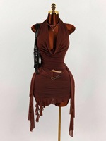Nouvelle Robe de Soirée Élégante Printemps 2026 pour Femme, Col Halter, Dos Nu, Col en V, Coupe Ajustée et Froncée