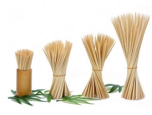 Wholesale natural <strong>disposable</strong> bamboo skewers <strong>barbecue</strong> sticks round bamboo sticks - Product Image 3