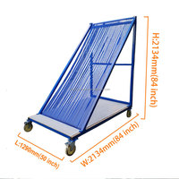 Chariot de transport en verre personnalisé grande capacité avec structure en harpe pour le rangement et le déménagement de verre
