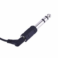 6.35mm (1/4 pouces) prise stéréo/mono TRS mâle vers 3.5mm (1/8 pouces) adaptateur de prise stéréo TRS femelle plastique noir