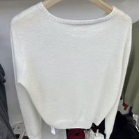 2026 personnalisé concepteur pull haut pour femmes à manches longues cachemire + soie tricoté bureau dames Cardigan mode pull
