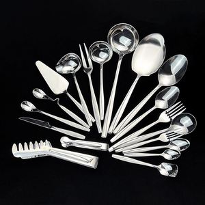 Ensemble de couverts de luxe 144 pièces en acier inoxydable 201 pour hôtel, série Moyen-Orient, comprenant cuillères, couteaux et fourchettes, idéal pour la maison - Product Image 2
