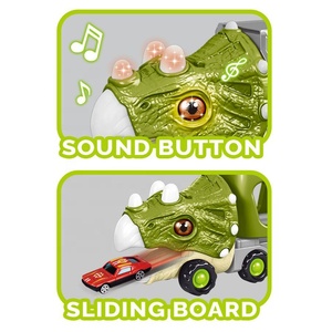 Friction <span class=keywords><strong>dinosaure</strong></span> Transport <span class=keywords><strong>transporteur</strong></span> <span class=keywords><strong>camion</strong></span> jouet enfants Double face stockage Dino voiture Transport <span class=keywords><strong>camion</strong></span> jouer ensemble avec lumières et musique - Product Image 2