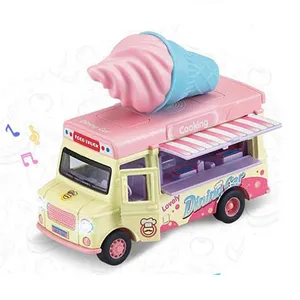 Brinquedo de sorvete fundido em liga metálica, caminhão de brinquedo