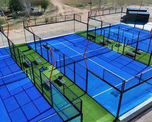 Pista de Pádel Panorámica Estándar para Torneos, Conjunto Completo, Pista de Tenis de Pádel para Exteriores, Vidrio Templado de 12 mm, Luces LED de Acero, Precio PD-02 - Product Image 4