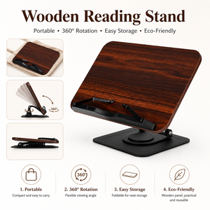 Support universel ergonomique en métal <span class=keywords><strong>pour</strong></span> livres et tablettes, inclinable, avec base antidérapante et lecture mains libres - Product Image 3