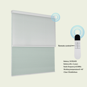 Persianas Celulares Eléctricas Integradas al por Mayor, Cortina con Doble Motor, Batería de Litio Integrada, Persiana Opaca de Panal de Abeja - Product Image 1