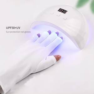 Anti Uv Gel Shield Guante Manicura sin dedos Nail Art Lámpara Led Secador de uñas Radiación Protección de manos Guantes de uñas - Product Image 1
