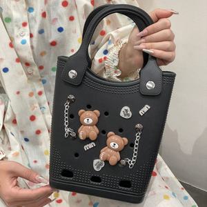 Op Maat Gemaakte Croc Eva Tote Mini Strandtas Waterdichte Eva Kids Handtas Siliconen Zwemtassen Strand Opslag Bogg Tas Voor Vrouwen - Product Image 2