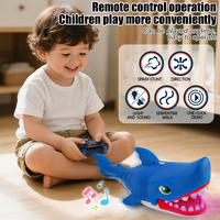 Jouets interactifs pour enfants, requin à queue oscillante, modèle de requin télécommandé 2,4 GHz avec bouche ouverte et musique