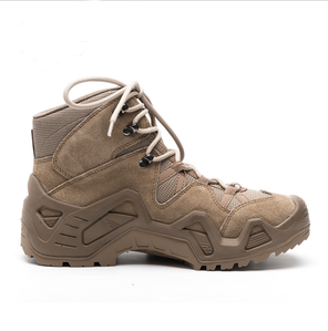 TSB07 Tactical Ankle <b>Boots</b> Suede Genuine Leather Brown for <b>Hiking</b> Sports and Special Adventure Heavy Duty Anti Slippery - Product Image 5