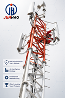 Petite tour de communication pour jardin domestique, poteau de support d'antenne extérieur en acier avec échelle, mât de signalisation