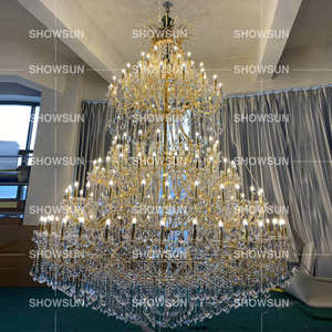 Villa grande lustre Europeu cristal duplex sala lâmpada escadaria lustre de luxo hotel lobby extra grande lustre - Product Image 5