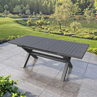 Offre Spéciale Table à manger moderne en métal aluminium personnalisable colorée pour Restaurant hôtel école entrepôt salle de sport ferme entrée