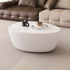 Tavolino <span class=keywords><strong>da</strong></span> Caffè Moderno in Pietra Crema Francese, Arredamento per Soggiorno, Ecologico e Resistente alle Alte Temperature - Product Image 6