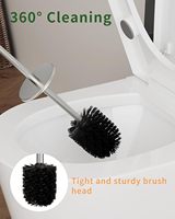 Ensemble brosse et support de toilette professionnels en acier inoxydable, best-seller, étanche et anti-odeur pour salle de bain