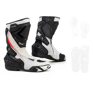 Botas de Moto de Carreras con Estilo Deportivo, Impermeables y Transpirables, de Cuero, Antiviento, con Estampado Personalizado, Tallas Grandes, las Más Vendidas de 2023 - Product Image 1