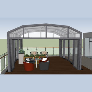 Kits de véranda modernes Angel Brand à prix abordable, packs de véranda DIY complets avec toiture en verre trempé transparent et mobilier - Product Image 5