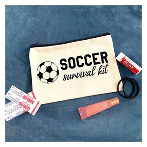 Bolsa de Lona Portátil Personalizada para Kit de Supervivencia Deportiva, Neceser de Viaje, Kit Antiresaca, Pequeña Bolsa de Fútbol, Regalo para Adolescentes - Product Image 1