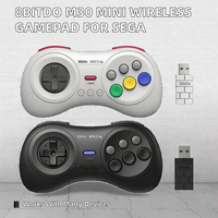 8Bitdo M30 Mini para Genesis Mini Mega Drive, Accesorios para Consola Switch, Controlador de Juego con Cable 2.4G, Motor de Vibración