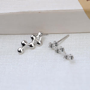 Pendientes de Perlas de Cinco Garras de Plata de Ley S925 Coreanos Wenchi, Accesorios Hechos a Mano de Moda para Mujer, Componentes de Joyería Vacíos - Product Image 4