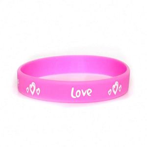 Custom Printed Silicone <b>Love</b> Logo Colored <b>Bracelet</b> for Couples Valentine's Day Promotions Other Events Wristband - Product Image 6