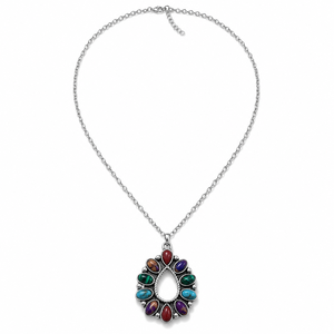 Collana con Ciondolo a Goccia in Stile Bohémien, Design Colorato per Donne - Product Image 5