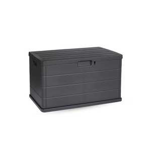 Boîte de rangement de jardin étanche et verrouillable, 170 litres, effet bois, pour usage extérieur - Product Image 1