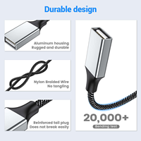 Câble USB 3 en 1, adaptateur OTG, câble d'extension d'alimentation double USB 2.0, répartiteur USB double port, pour la charge et le transfert de données