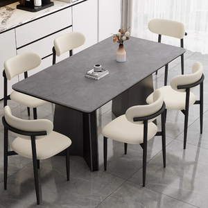 Mesa <span class=keywords><strong>de</strong></span> <span class=keywords><strong>Comedor</strong></span> Rectangular <span class=keywords><strong>de</strong></span> Estilo Italiano Minimalista <span class=keywords><strong>de</strong></span> Lujo Ligero con Cubierta <span class=keywords><strong>de</strong></span> Mármol y Estructura <span class=keywords><strong>de</strong></span> Metal IB557 <span class=keywords><strong>para</strong></span> el Hogar o Apartamentos <span class=keywords><strong>Pequeños</strong></span> - Product Image 3
