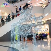 Premium Kerst 3d Led Decor Outdoor Binnentuin Rendieren Tunnel Boog Dieren Bloemen Valentijnsdag Display Motief Lichten
