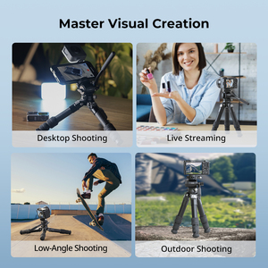 ชุดขาตั้งกล้องแบบตั้งโต๊ะคาร์บอนไฟเบอร์ 5025 รุ่น Heavy Duty น้ำหนัก 845 กรัม รับน้ำหนักได้ 10 กิโลกรัม สำหรับกล้องดิจิตอล ถ่ายภาพบนโต๊ะ ถ่ายทอดสด - Product Image 6