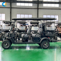 Voiture de golf électrique Robetaa 2026, chariot de golf multifonctionnel chinois, 6 places, batterie au plomb-acide 48V 72V, buggy de golf