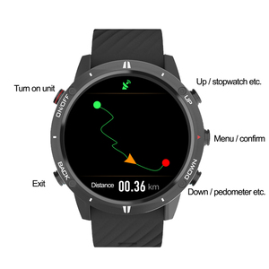 SUNROAD G5 <span class=keywords><strong>GPS</strong></span>+GLONASS+BEIDOU Orologio Sportivo Intelligente Triathlon con Schermo Touch a Colori IPS TFT da 1,28 Pollici BLE 5.0 Android iOS Promemoria Pesca - Product Image 2