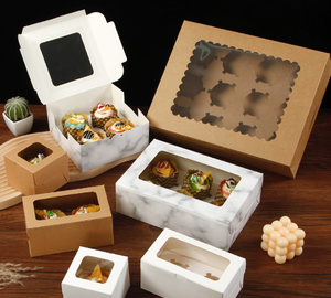 Phong cách mới 4 ly Bánh hộp DIY 16x16x8cm dễ thương món quà giáng sinh cho Biscuit kẹo hạnh phúc sô cô la Sôcôla nhỏ dễ thương thư mục cho thực phẩm - Product Image 5