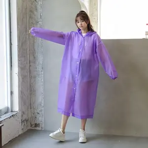 Thickened EVA Non Disposable Raincoat Fashionable And Simple Portable For Outdoor Travel Long Waterproof All In 1 Raincoat