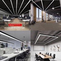 Luminaire linéaire LED suspendu moderne pour bureau, 20W, 1500mm, 1800mm, pour plafond suspendu.