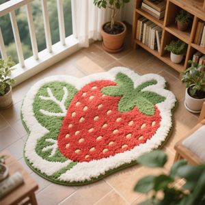 Tapis d'intérieur moderne <span class=keywords><strong>BEHE</strong></span> en microfibre floquée, lavable en machine, rembourré, antidérapant, à poils moyens, motif fantaisie, avec support en TPR, motif floral - Product Image 4