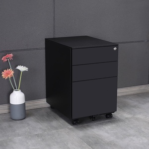 Meuble de bureau moderne à bas prix avec 3 tiroirs en acier, meuble de rangement mobile en métal pour dossiers de bureau - Product Image 5
