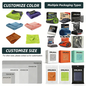 Serviette de séchage pour voiture en microfibre XNZ003 600GSM à boucles torsadées simple face, chiffon de nettoyage auto ultra absorbant et épais - Product Image 5
