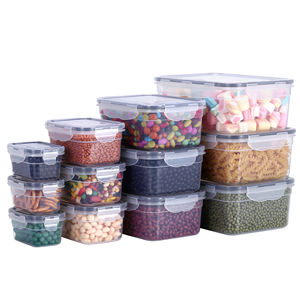 12Pack BPA Free Airtight Leak Proof Easy Snap Lock Plastic Food <b>Storage</b> <b>Container</b> Set LK346 - Product Image 4