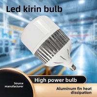 Ampoule LED haute puissance E27 avec dissipation thermique par ailettes en aluminium 50W/100W, ampoule d'éclairage industriel pour entrepôt et usine
